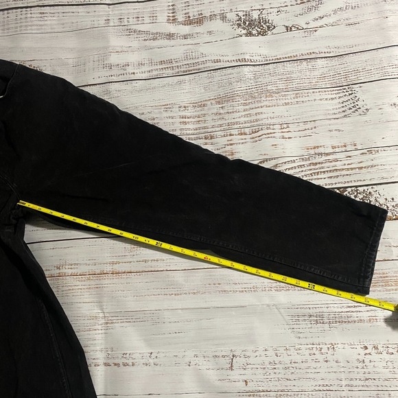 Levi's Retro 551 Relaxed Fit Tapered Leg Mom Jeans Black Women's Size 14 - Picture 10 of 16